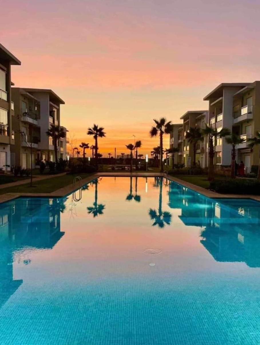F3 Casabay Beach Sidi Rahal Vue Sur Piscine Kültér fotó